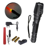 Lanterna Tática Bateria Recarregável Led Cree T6 Sinalizador