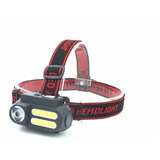 Lanterna Tática De Capacete Boné Led Recarregável Potente