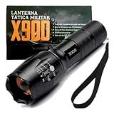 Lanterna Tática Militar Luz Led X900 Recarregável Com Zoom