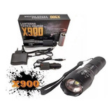 Lanterna Tática Militar X900 Com Zoom E Recarregável 