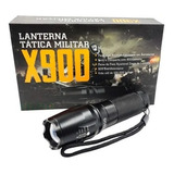 Lanterna Tática Militar X900 Zoom Recarregável