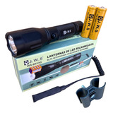 Lanterna Tática Recarregável Cree Led Q5 Suporte Para Arma