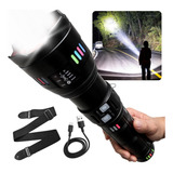 Lanterna Tática Titanium Led Laser Canhão Luz Mais Potente