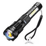 Lanterna Titanium Tática Laser Pro Camping Trilha Led Usb Cor Da Lanterna Preto Cor Da Luz Preto