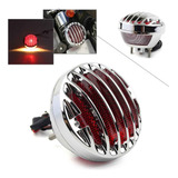 Lanterna Traseira Cromado Led Suporte De Placa Moto Custom
