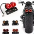 Lanterna Traseira Moto Cafe Race Custon Led Freio Seta Placa
