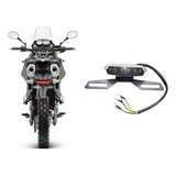 Lanterna Traseira Moto Led Fume Suporte Placa Cafe Race