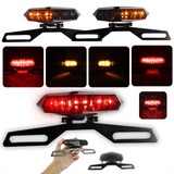 Lanterna Traseira Suporte Placa Led Moto Custom Lanterna Luz