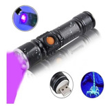 Lanterna Ultravioleta Led Potente Luz Negra Uv T6 Escorpião
