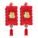 Lanternas Chinesas Vermelhas De 2 Peças