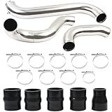 LaOceania Kit De Tubo De Intercooler Polido  Compatível Com Gm Gmc 2011 2016 Chevy 6 6L Lml Duramax Diesel 6 6 Hot   Cold Side
