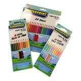 Lápis De Cor 24 Cores 10 Tons Pele 10 Pastel Multicolor