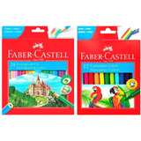 Lápis De Cor 24 Cores 12 Canetinhas Colors Faber Castell