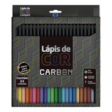 Lapis De Cor 24 Cores Carbon Soft Macio Leonora