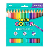 Lápis De Cor 24 Cores Multi Color Resistente Faber Castell