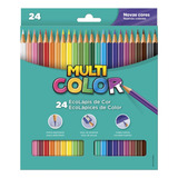 Lápis De Cor 24 Cores Multicolor Sextavado Faber castell