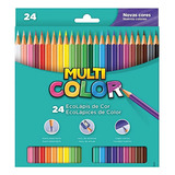 Lápis De Cor 24 Cores Super Multicolor Faber Castell