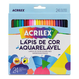 Lápis De Cor Aquarelável 24 Cores