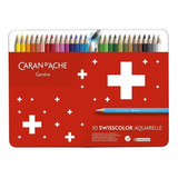 Lápis De Cor Caran D ache Swisscolor 30 Cores 1 Un