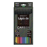 Lapis De Cor Carbon 12 Cores Redondo Leo leo