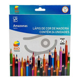 Lápis De Cor Com 24 Cores Multicolor Sextavado Escolar
