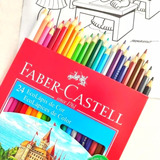 Lápis De Cor Ecolapis Ponta Max Faber Castell 24 Cores