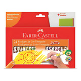 Lápis De Cor Faber Castell Triangular Jumbo Decorado 24cores Cor Da Marcação Colorido