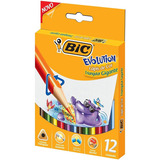 Lapis De Cor Jumbo Triangular Gigante 12 Cores Bic Evolution
