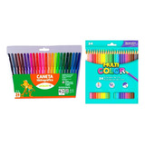 Lapis De Cor Multicolor 24 Cores Canetinha Hidrocolor 24
