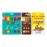 Lápis De Cor Multicolor Faber castell Kit Desenho Escolar