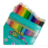 Lapis De Cor Multicolor Super Eco 24 Cores Sextavado
