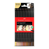 Lapis De Cor Supersoft Tons De Pele 12 Cores Faber Castell