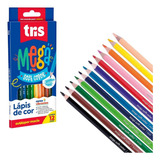 Lápis De Cor Tris Solfcolor Super Macio 12 Cores Vibrantes