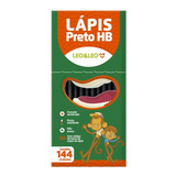 Lápis De Escrever Grafite Hb Preto E Leo Leo Com 144 Lapis