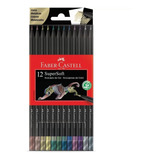 Lapis Ecolápis Supersoft 12 Cores Metálicas Faber Castell