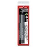 Lápis Grafite Redondo Faber Castell EcoLápis SuperSoft Black SM 907SOFT Preto 4 Unidades