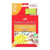 Lápis Jumbo Faber Castell Triangular 12 Cores Apontador