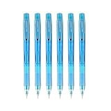 Lápis Mecânico Recarregável Uniball CHROMA 0 7 Mm Com Borracha Aderência De Almofada Contornada Grafite De Avanço Automático Barril Azul Claro 6 Unidades
