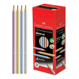 Lapis Preto Ecolapis Grafite Metallic Cx c 72 Faber Castell