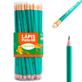 Lapis Preto Grafite Hb N 2 Com Borracha Pote 72 Un Sextavado