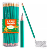 Lápis Preto Pote 72 Unidades Leo Leo Grafite Hb Sextavado C Borracha