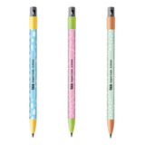 Lapiseira 2 0mm Com Apontador Tris Super Cute Kit Com 3