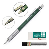 Lapiseira Tecnica Pentel Graphgear 500 Verde 0 5mm Itens