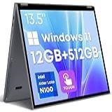Laptop 2023 CHUWI FreeBook 2 Em 1 Com Tela Sensível Ao Toque De 13 5 Polegadas 12 GB RAM 512 GB SSD Intel N100 De 12 Geração Até 3 4 GHz SSD De 1 TB Laptops Windows 11 FHD 2256 X 1504 Teclado
