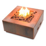 Lareira A Gás Para Área Externa Aço Corten Fire Pit Tenerife