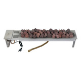 Lareira A Gás Premium Império 90 Cm C Pedras Vulcânicas