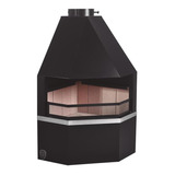 Lareira De Canto Com Kit Instalação Preto Fornos Pinhal