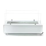 Lareira Ecológica A Álcool Ou Etanol Aço Branca 60cm - Queimador Aço Inox 304