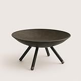 Lareira Externa A Lenha Portátil Em Aço Rústica-55cm-