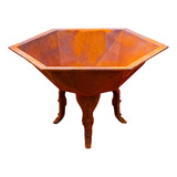 Lareira Externa Sextavada Pequena Pe Grego 69cm Cor Bronze